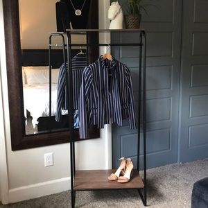 Banana republic blazer PREPPY Navy w stripes Sz 4